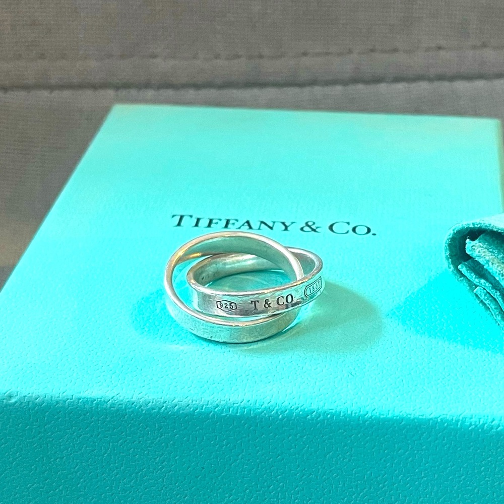 Tiffany Interlocking Circles Ring silver size 5